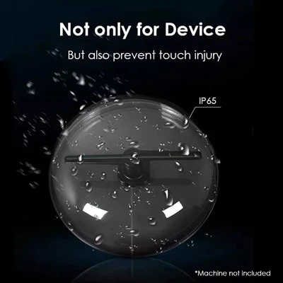 غطاء أكريليك دائري لمروحة هولوجرام ثلاثية الأبعاد